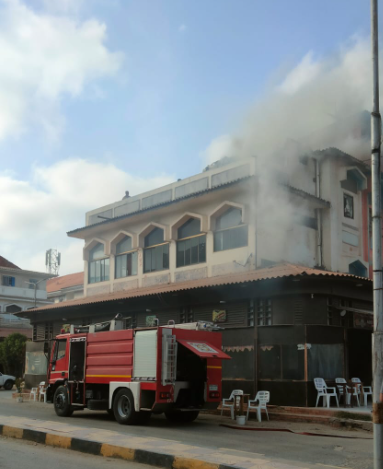 حريق روف بدمياط 