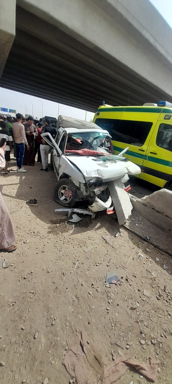 حادث تصادم بأسيوط 