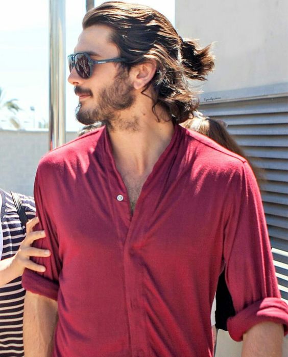 قصات شعر رجالي طويل ناعم 7