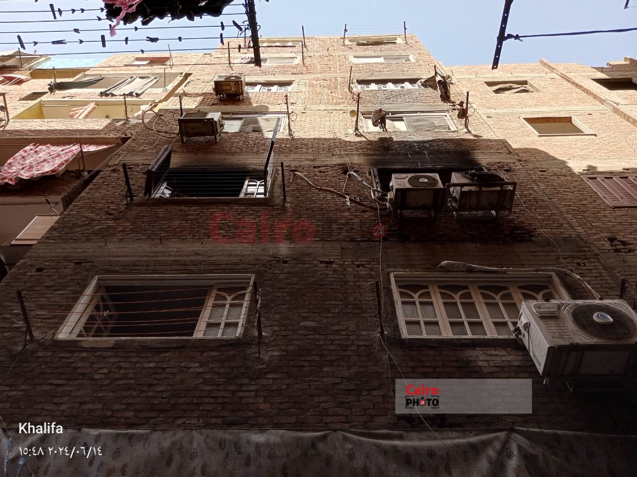 حريق عقار شارع الأورمان بالجيزة (1)