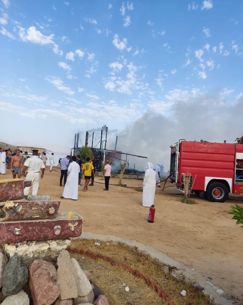 حريق مخيم مدينة نويبع