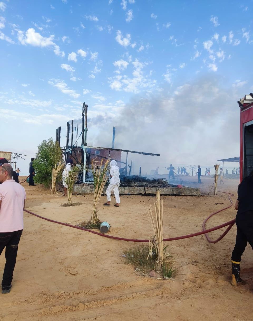 حريق مخيم مدينة نويبع