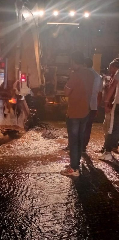 إصلاح انفجار ماسورة مياه الزقازيق 04