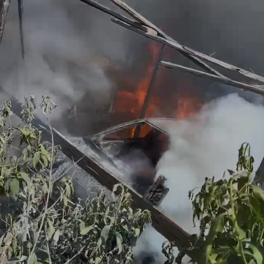 حريق سيارات بحدائق الأهرام 2 