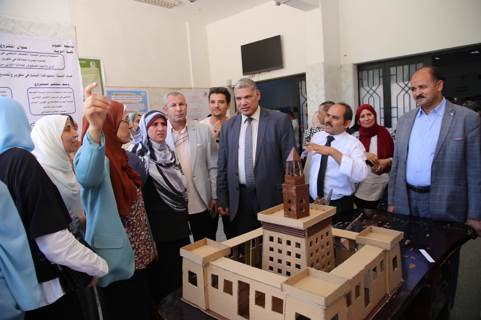 افتتاح معرض المشروعات المهنية بجامعة الفيوم