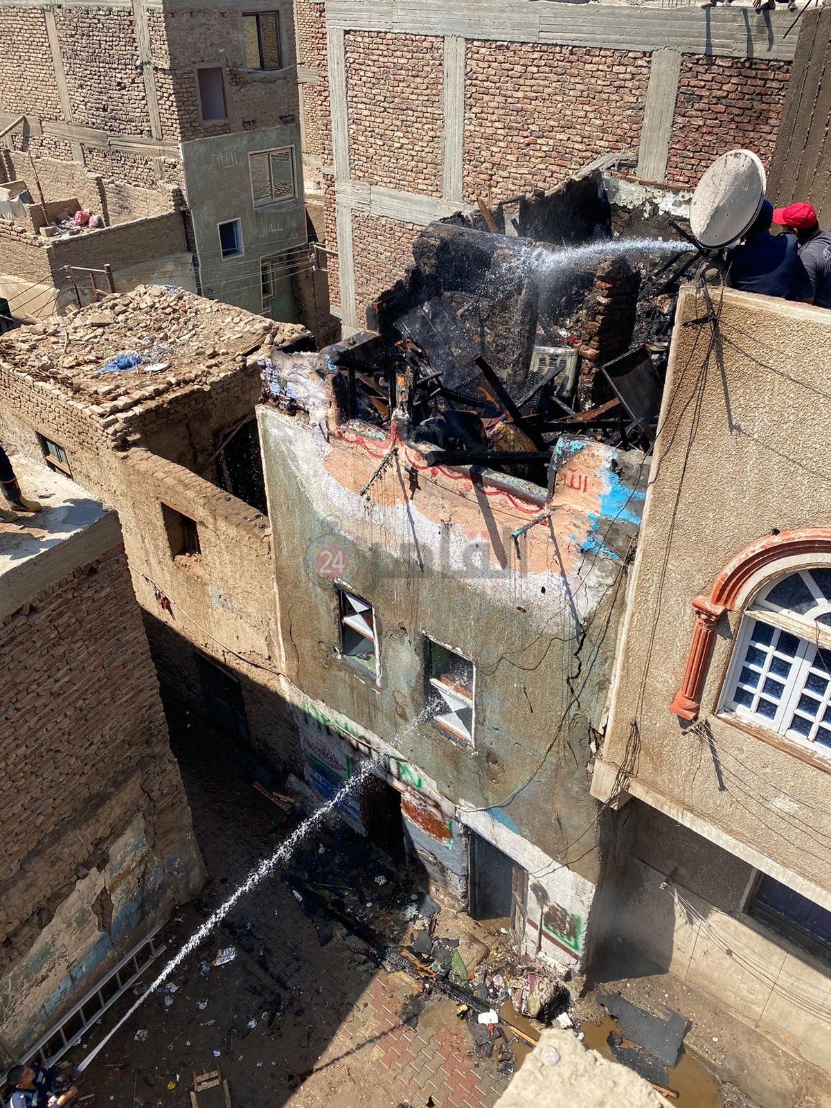 حريق منزل في الأقصر