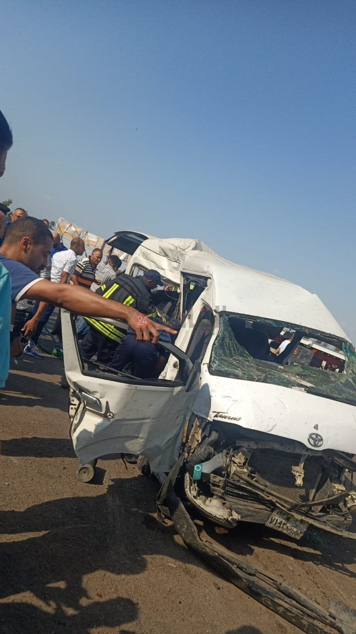 حادث تصادم عدة سيارات بالبحيرة