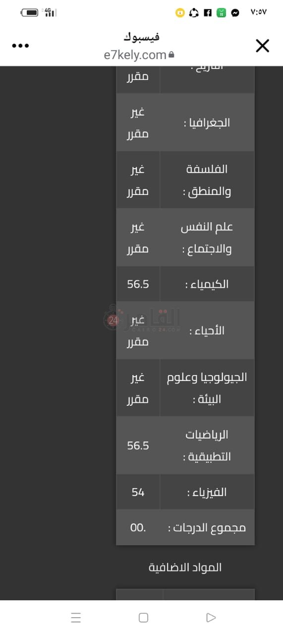 بيانات طالب الثانوية العامة في الفيوم