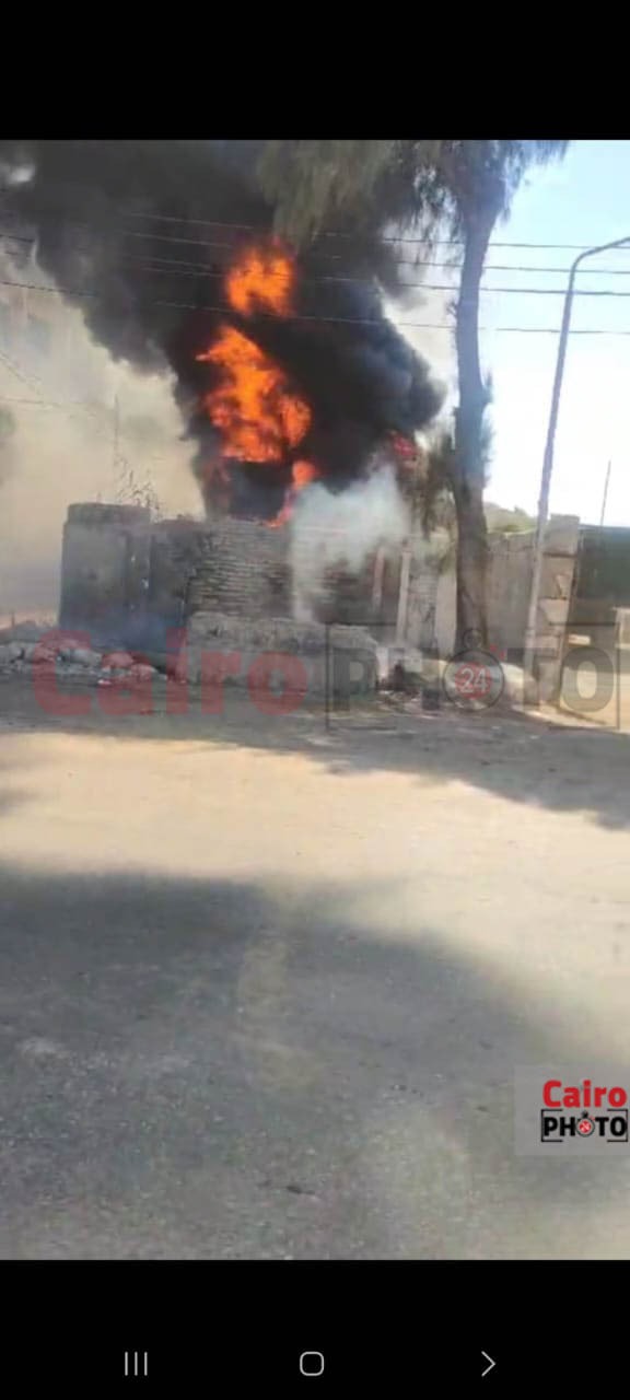 اندلاع حريق في الساحة الخاصة بجراج السيارات بمجلس مدينة العياط 3