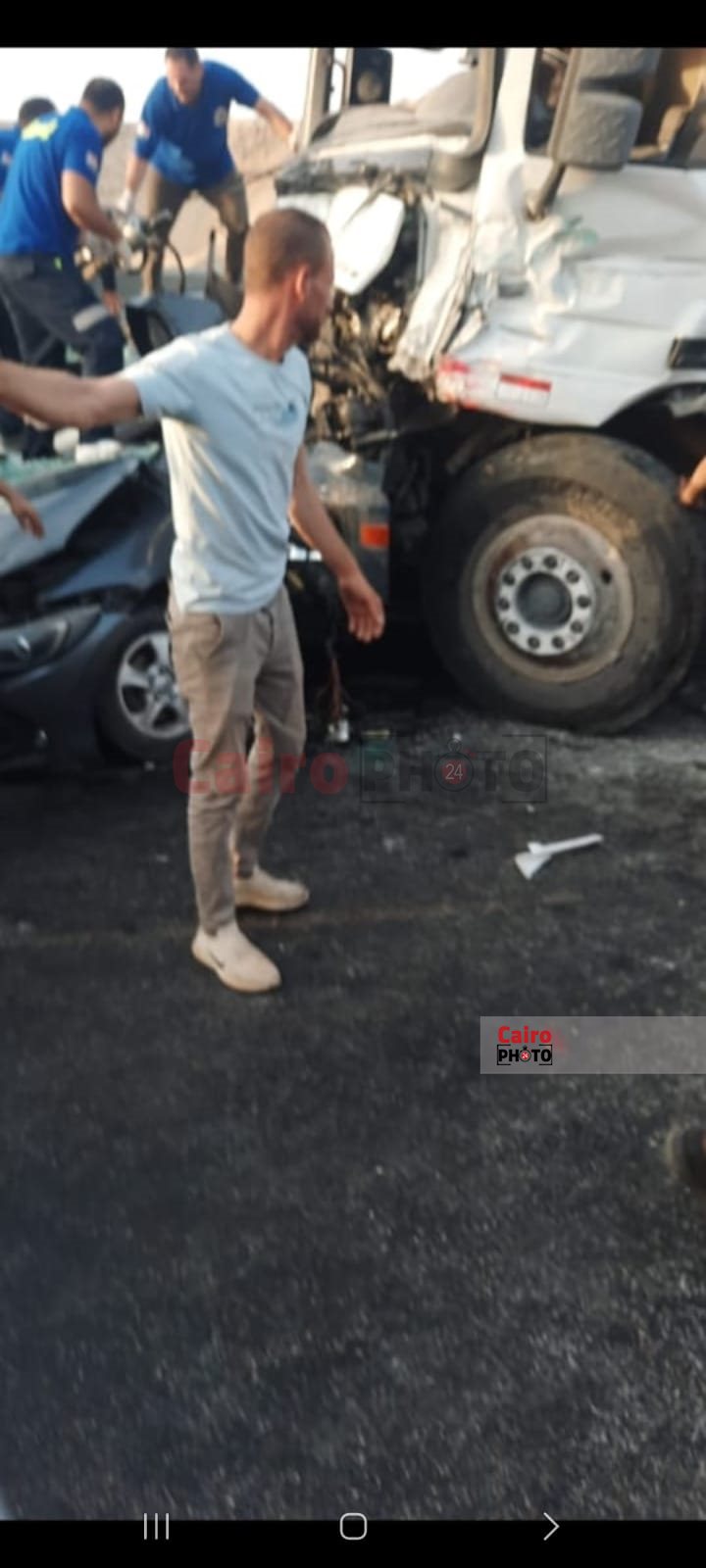 الصور الأولية لحادث الدائري