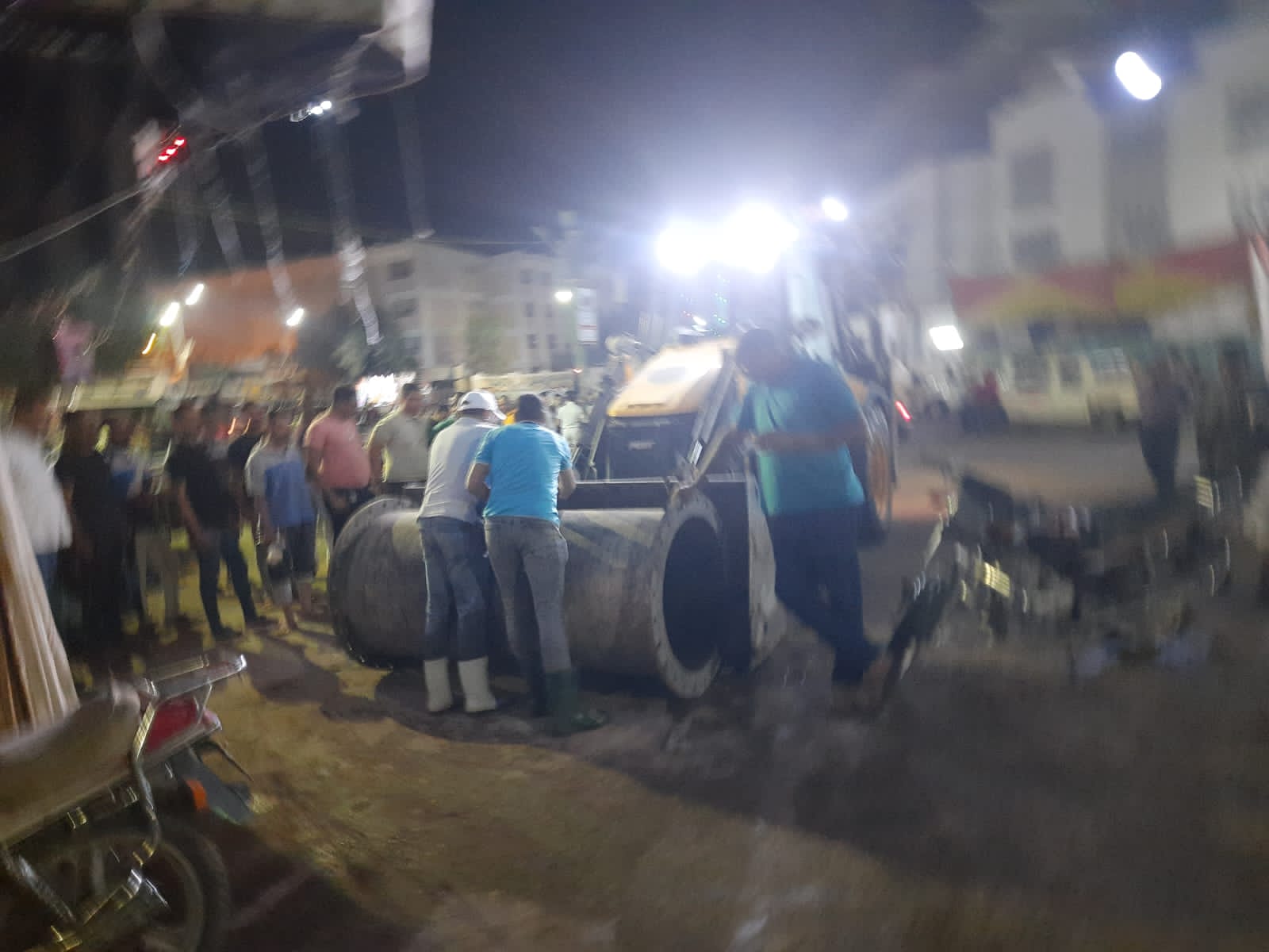 كسر مفاجئ بخط طرد محطة البركة بغرب أسيوط 