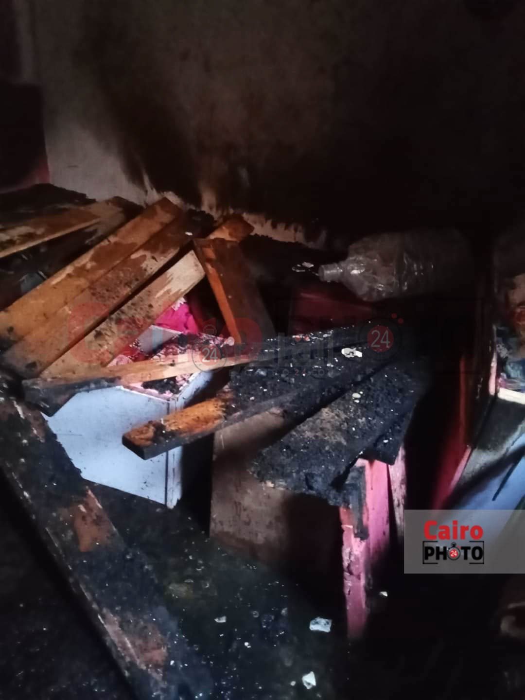 حريق منزل بالفيوم 