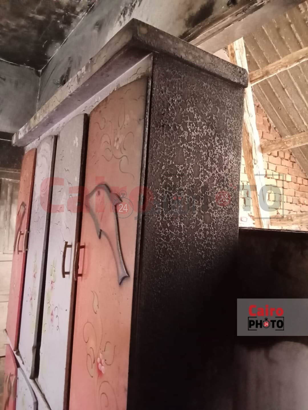 حريق منزل بالفيوم 