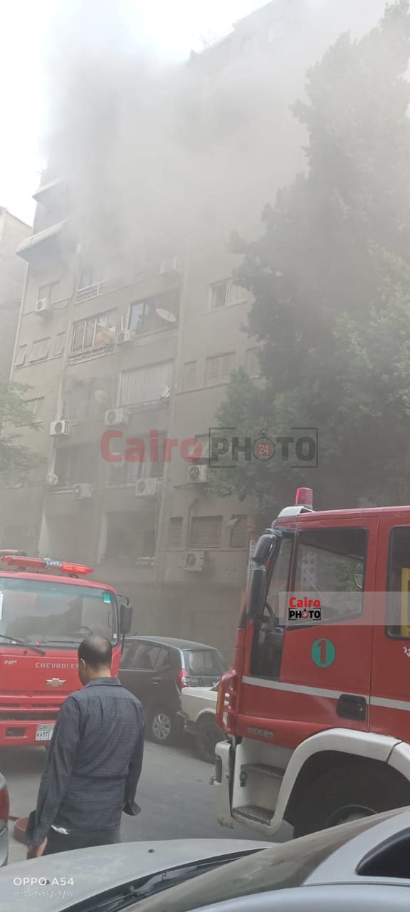 حريق في عقار مكون من 7 طوابق بمحيط معهد القلب في إمبابة (3)