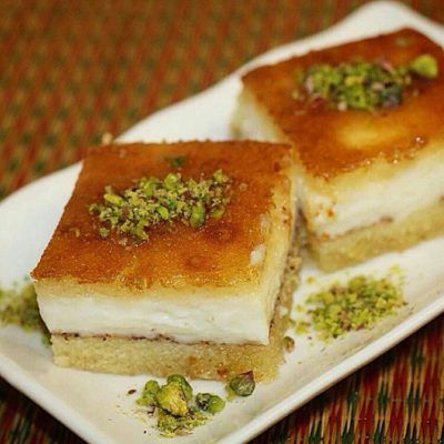 طريقة عمل البسبوسة بالقشطة