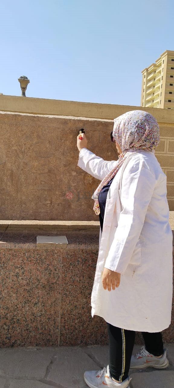 الآثار تبدأ في صيانة القطع الأثرية بمتحف المسلة بالمطرية (4)