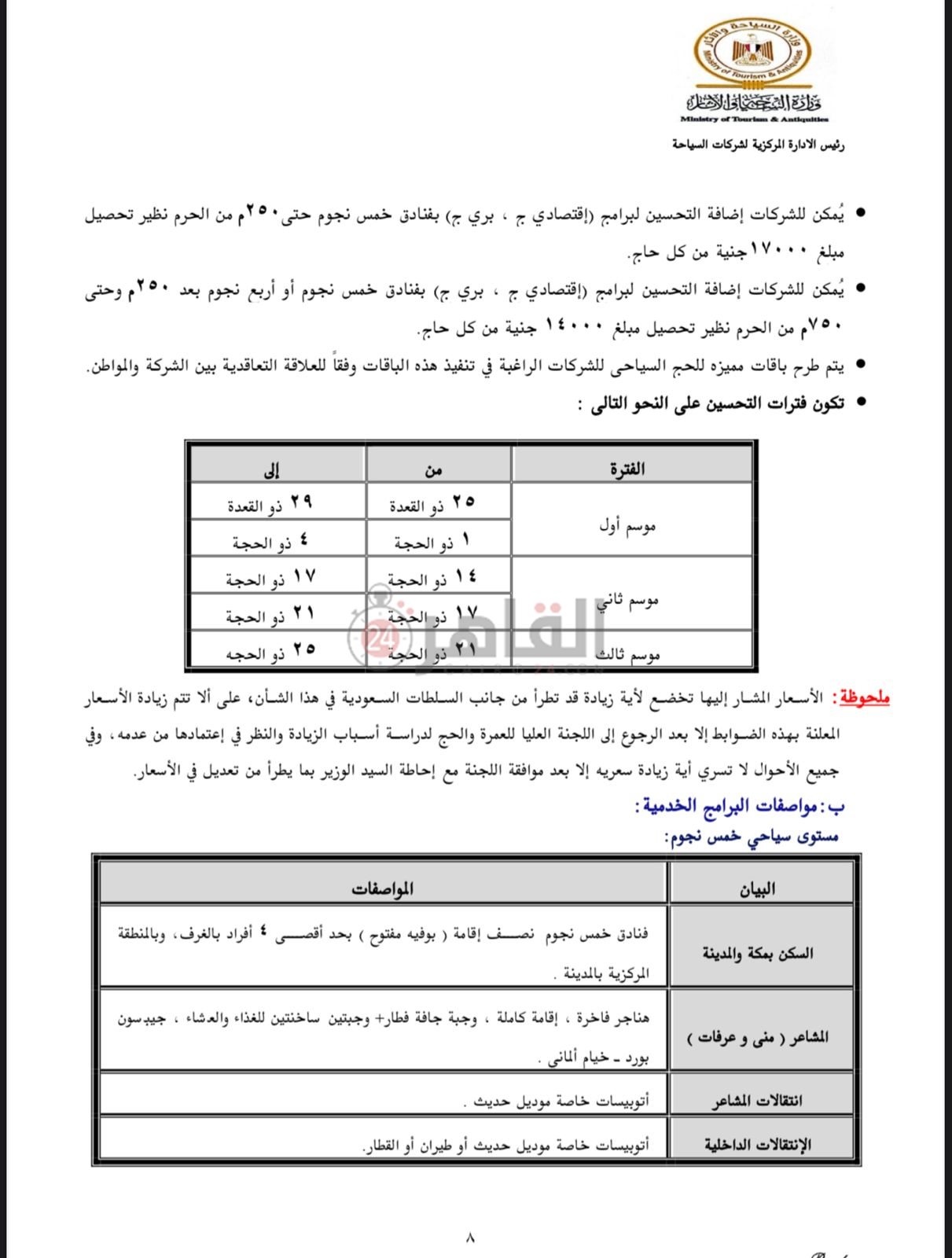 ضوابط الحج السياحي 2025 -5
