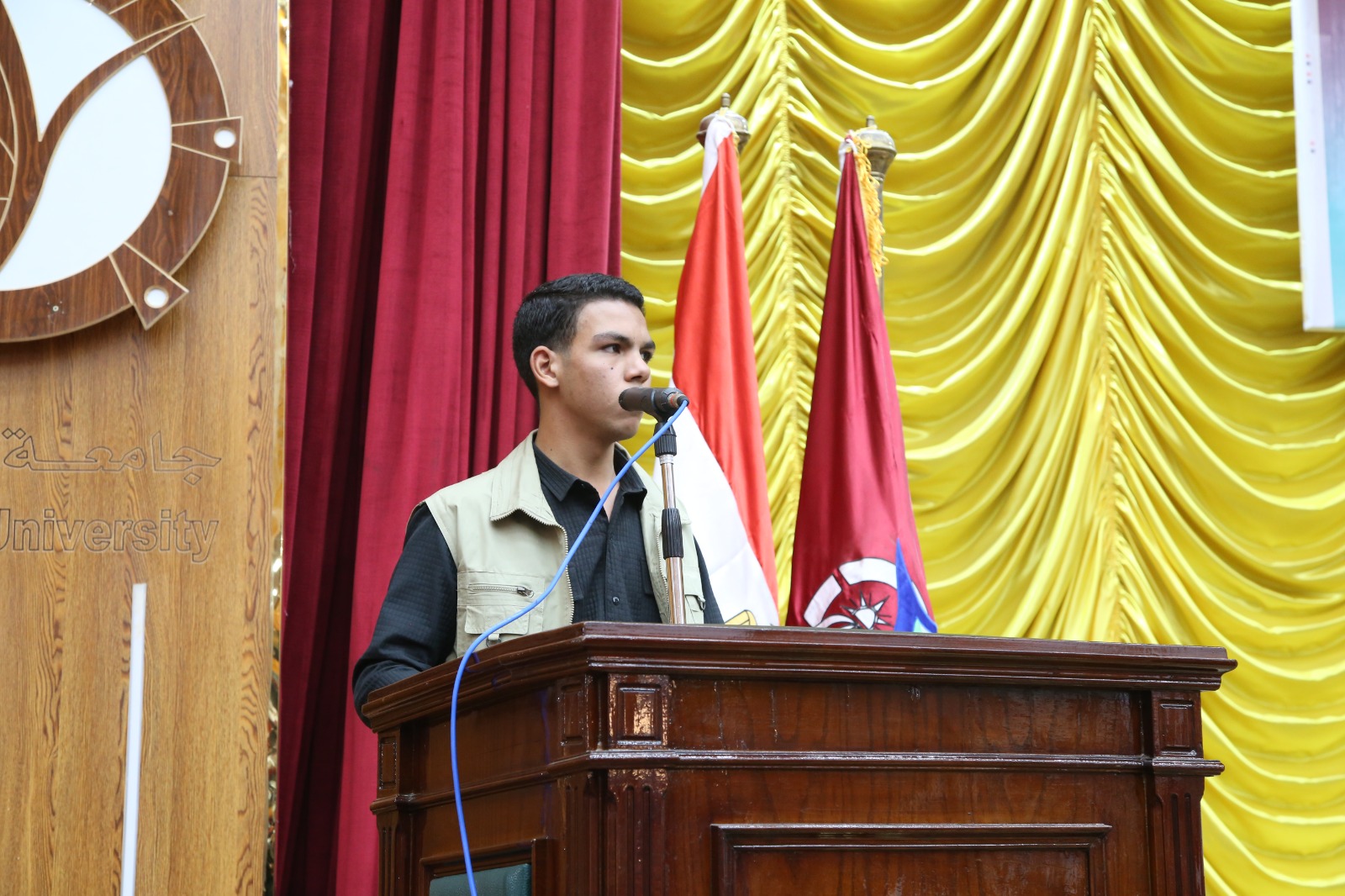 اختيار الطالب محمود سيف رئيسًا لاتحاد طلاب جامعة الفيوم