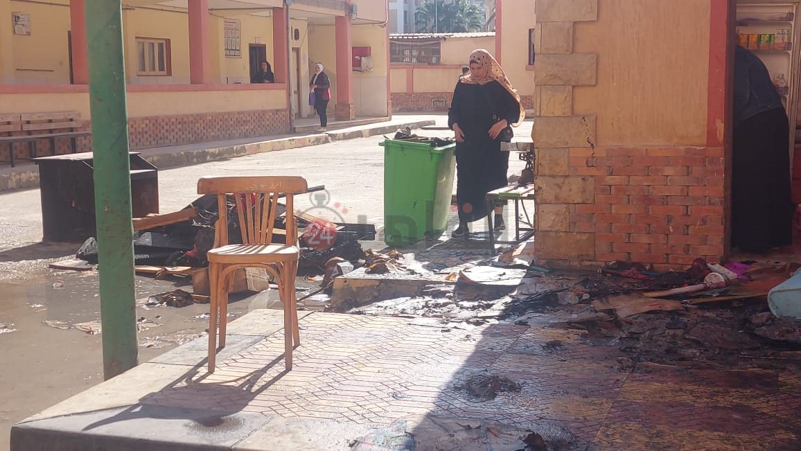 حريق مدرسة ببورسعيد 
