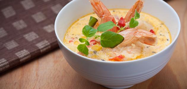 شوربة الجمبري بالكريمة