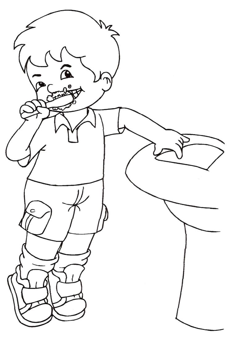 رسومات عن النظافة الشخصية للتلوين