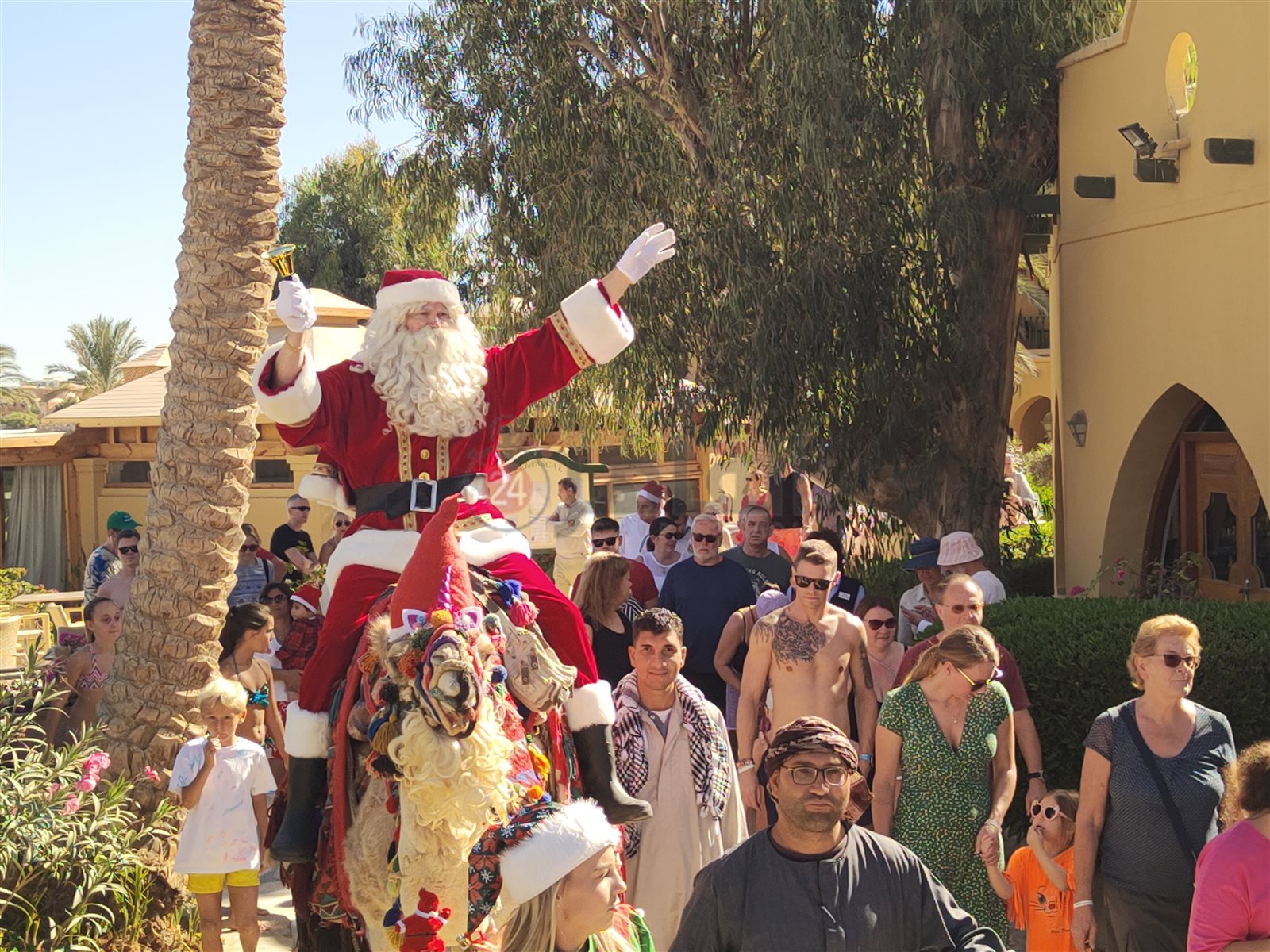 بابا نويل البلجيكي على شواطئ الغردقة 