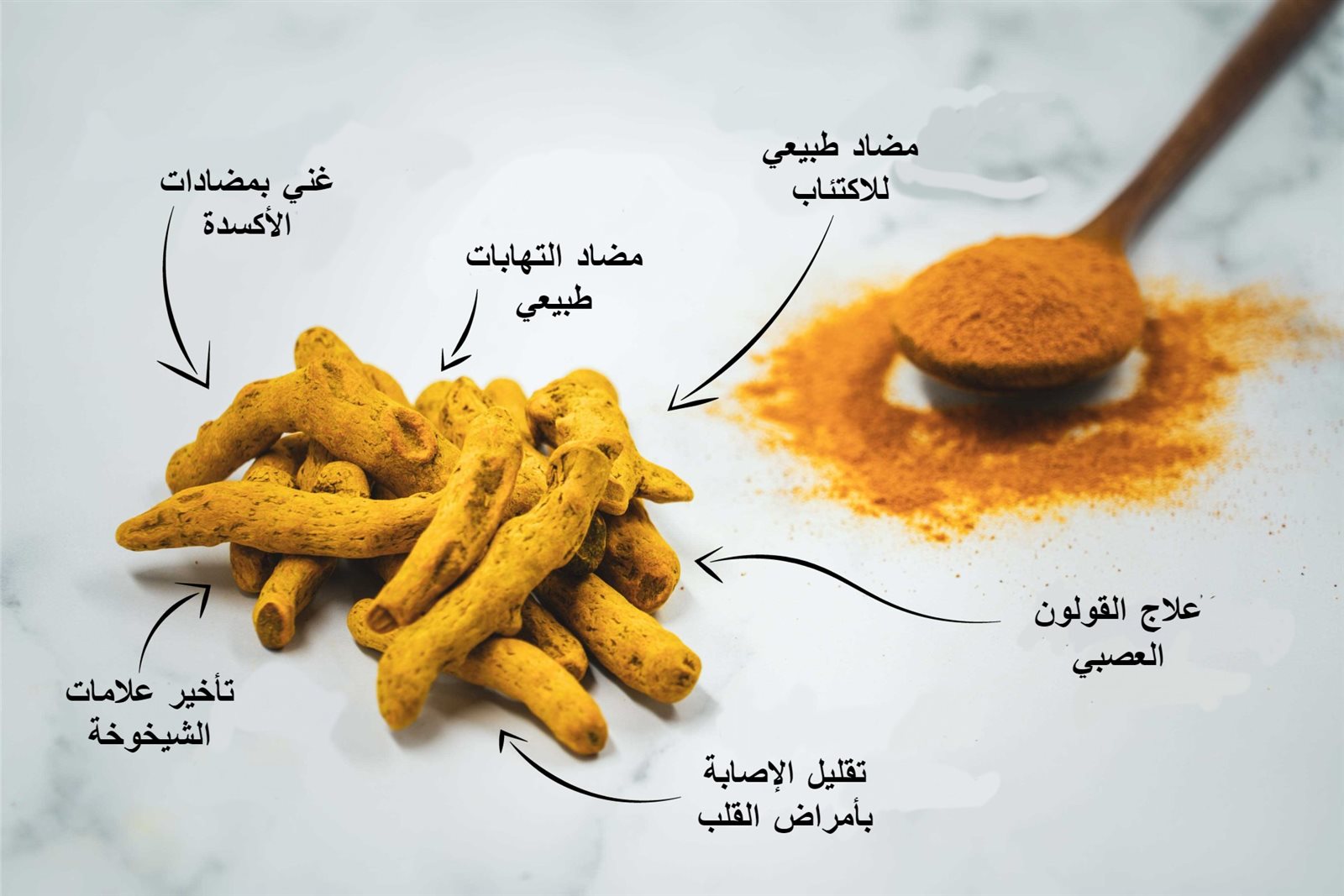 فوائد الكركم للكرش