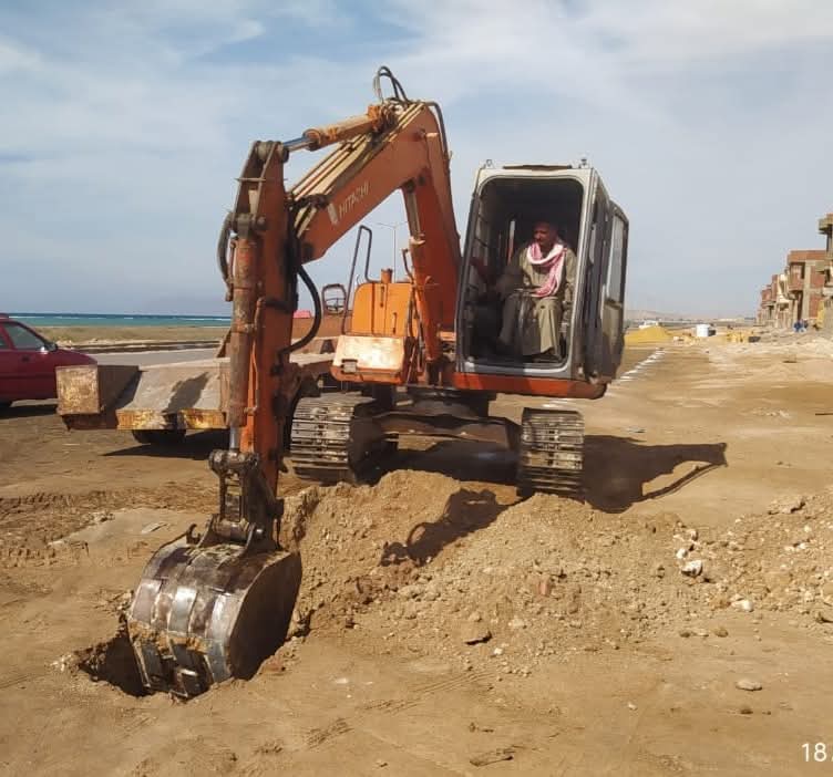 توصيل المياه والصرف الصحي لإسكان الشباب بمنطقة الجبيل في طور سيناء