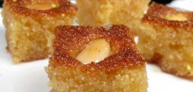 طريقة عمل البسبوسة بالزبادي وجوز الهند