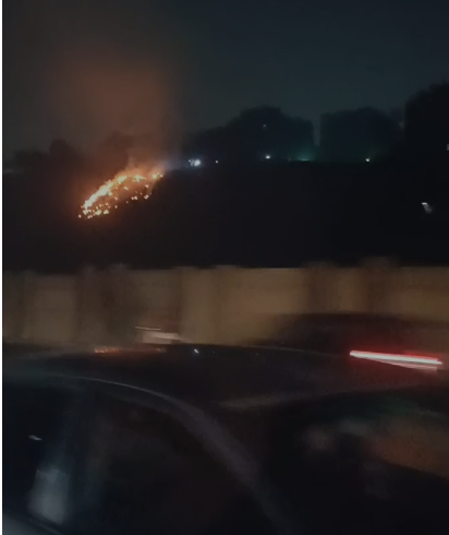 اندلاع حريق داخل أرض فضاء علي طريق مصانع النحاس المتجه للمشير