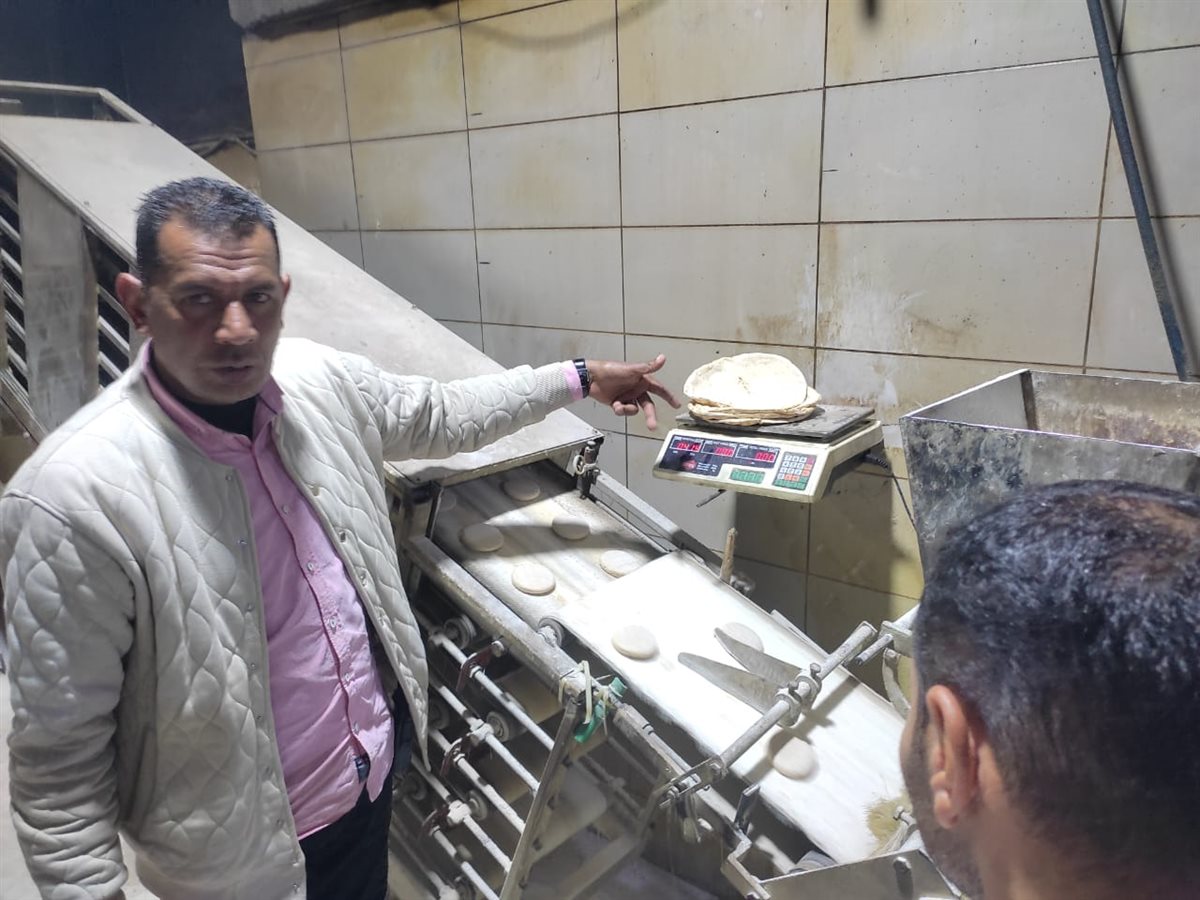 جانب من الحملة التموينية علي مخابز كفر الشيخ