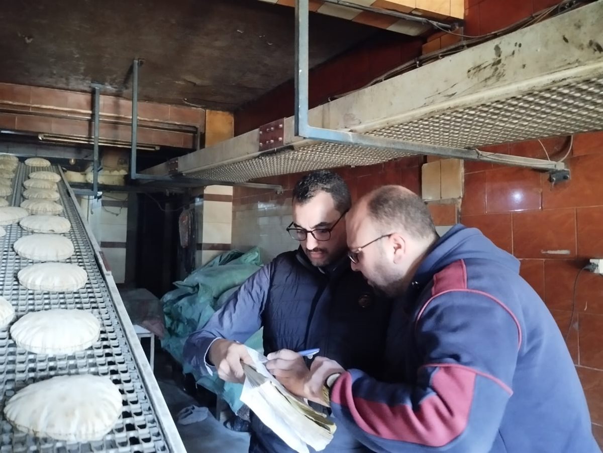 جانب من الحملة التموينية علي مخابز كفر الشيخ