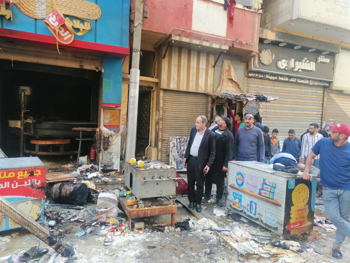 محافظ الدقهلية يتابع حالة المصابين في حريق الفرن