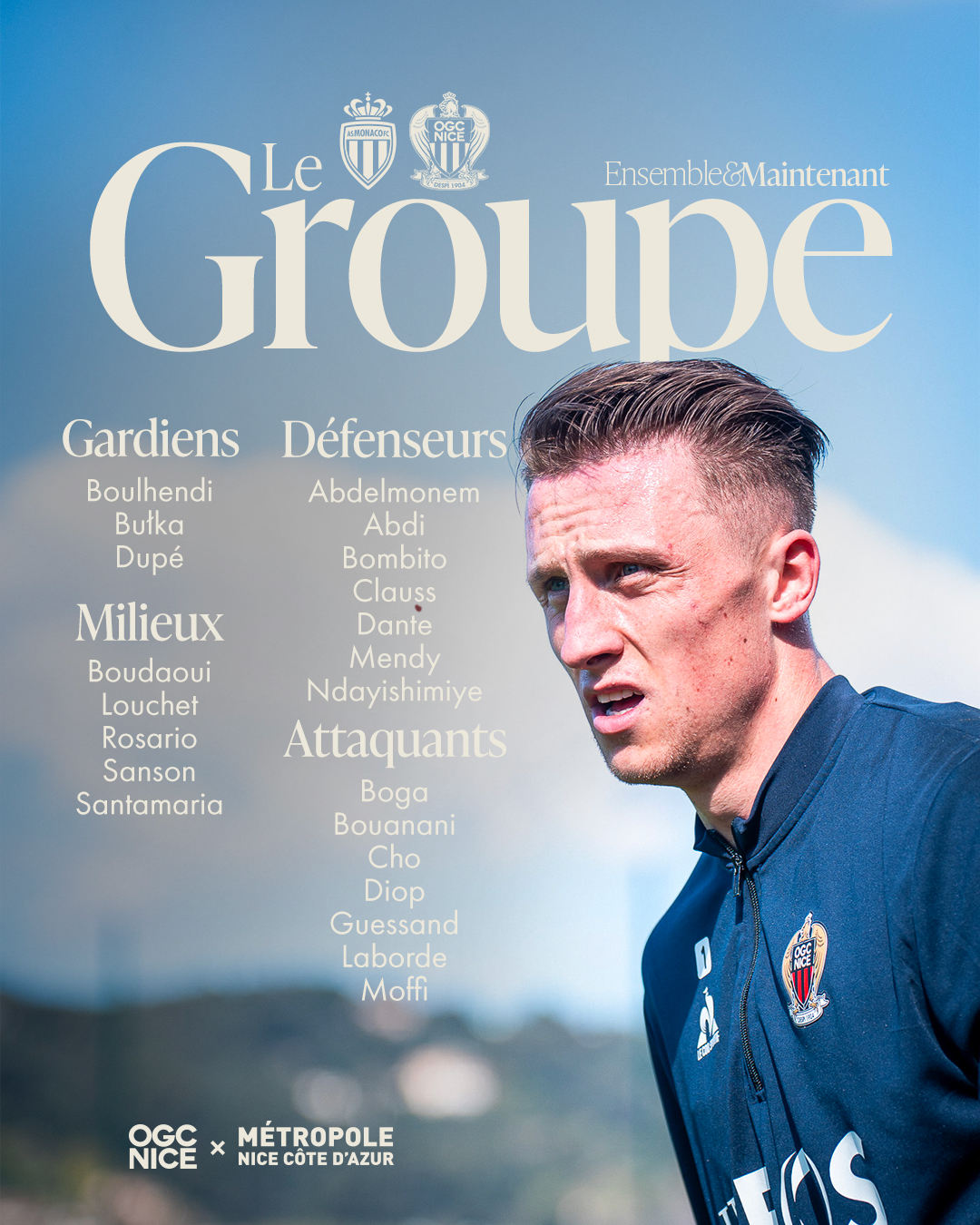 قائمة نيس لمواجهة موناكو في الدوري الفرنسي