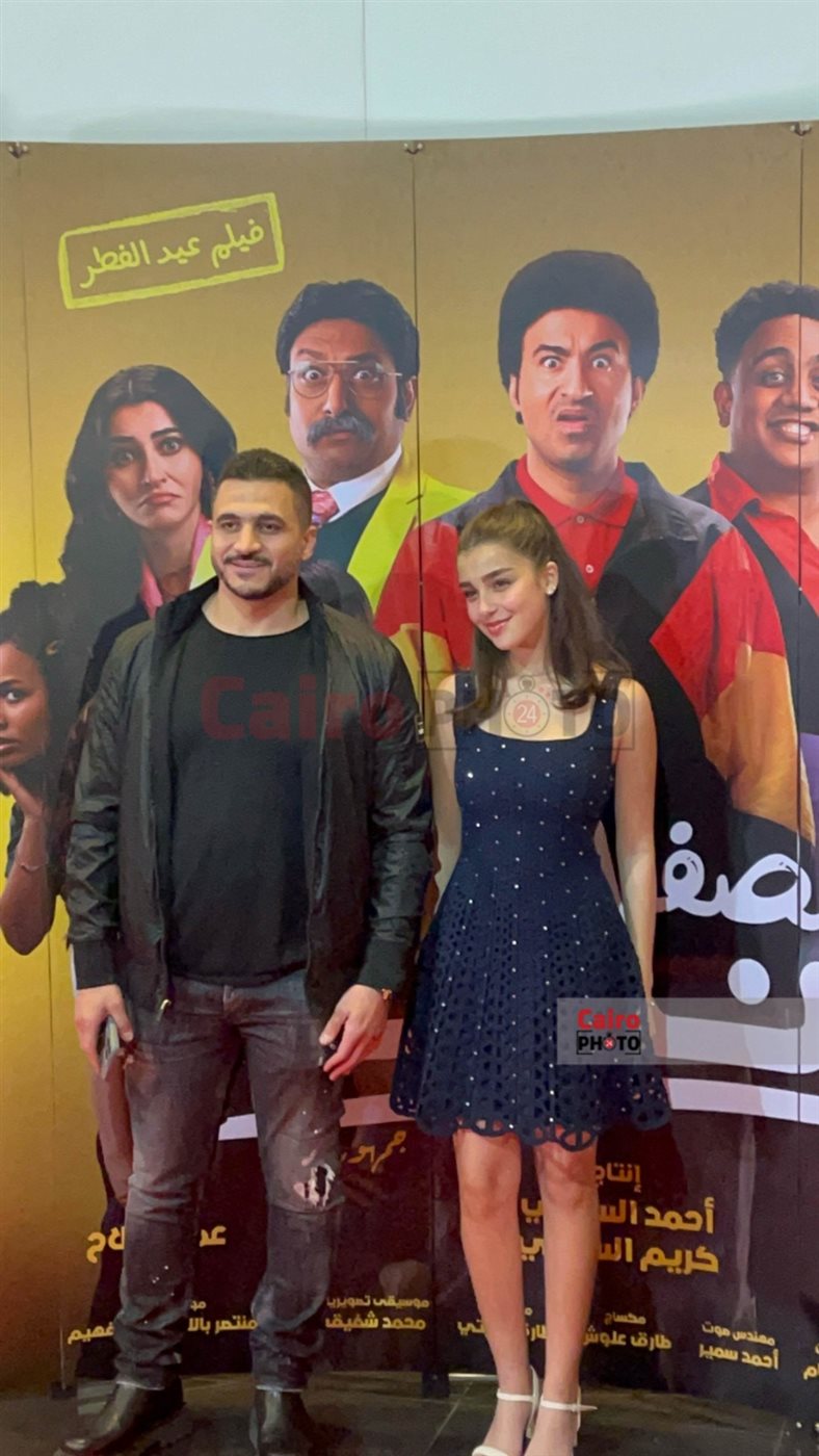 بالصور.. علي ربيع وأوس أوس والمنتج أحمد السبكي يحتفلون بالعرض الخاص لـ فيلم الصفا الثانوية بنات