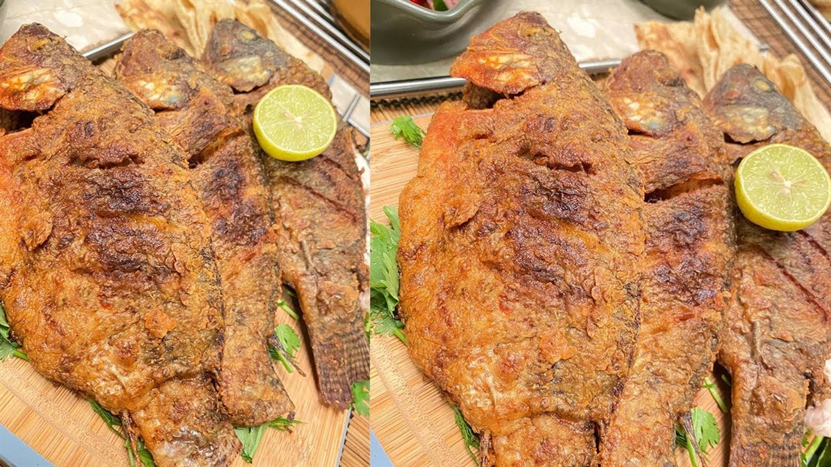 طريقة تتبيلة السمك المقلي