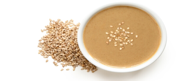 مقادير عمل الطحينة بالسمسم والدقيق