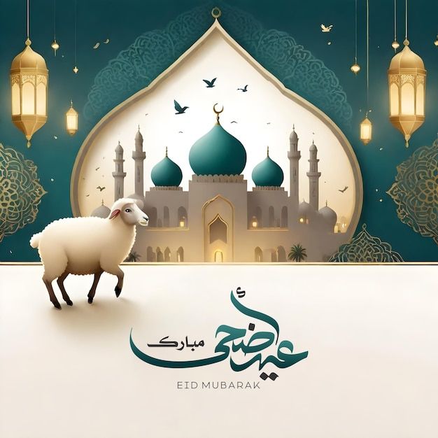 بطاقة تهنئة جاهزة لعيد الأضحى