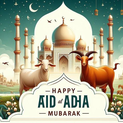 بطاقة تهنئة جاهزة لعيد الأضحى