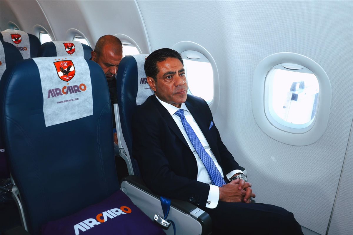 لقطات من مغادرة بعثة الأهلي مطار القاهرة لمواجهة الهلال السوداني