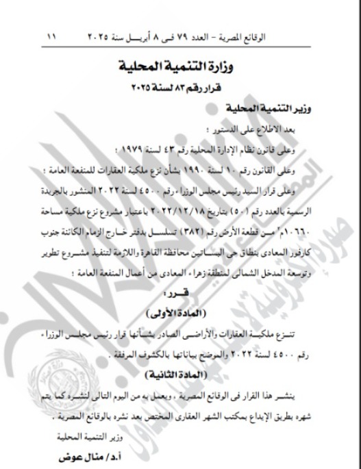 قرار الجريدة الرسمية 