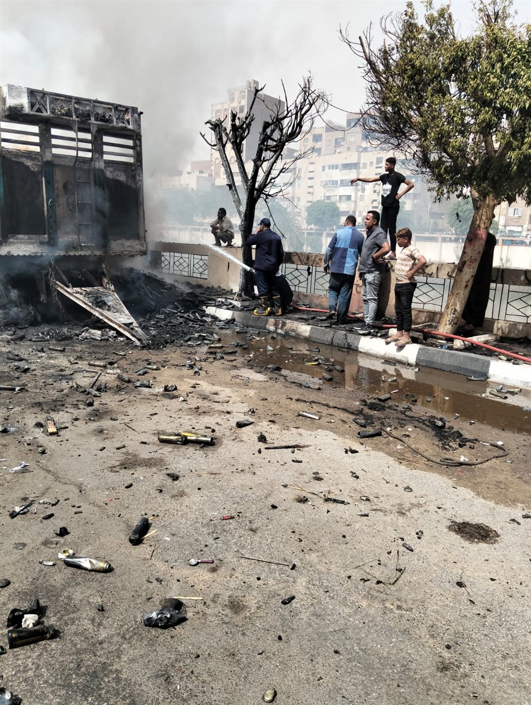 السيارة المحترقة