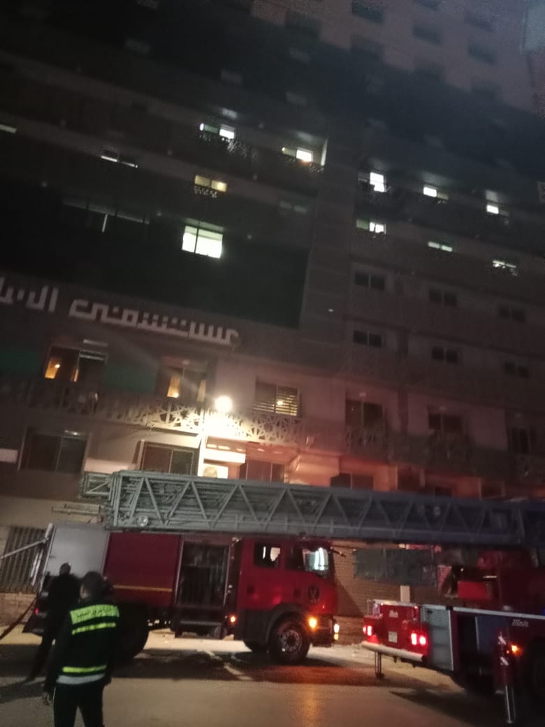 الحماية المدنية تسيطر على حريق بمستشفى السلامة وسط المنيا