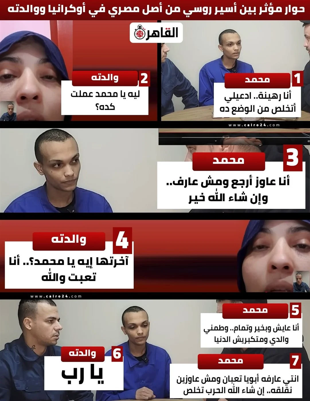 الظهور الاول لمحمد كأسير حرب في أوكرانيا