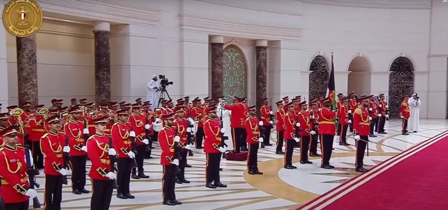 مراسم استقبال الرئيس السيسي في الكويت