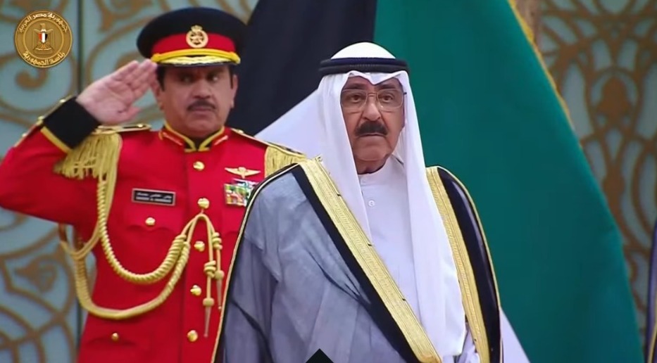 مراسم استقبال الرئيس السيسي في الكويت