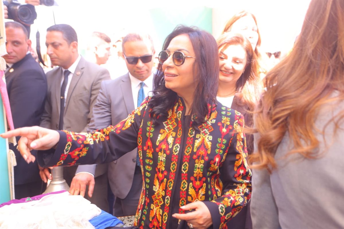 وزيرة التضامن خلال الافتتاح