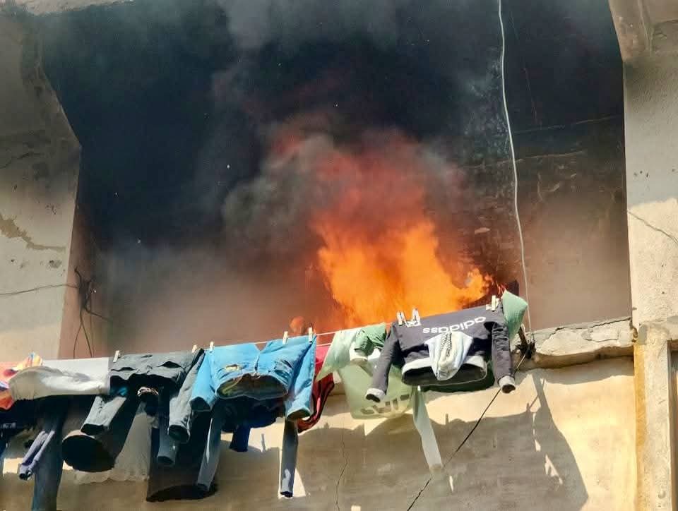 حريق بمدينة بورفؤاد 