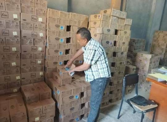 ضبط صابون بمخزن غير مرخص