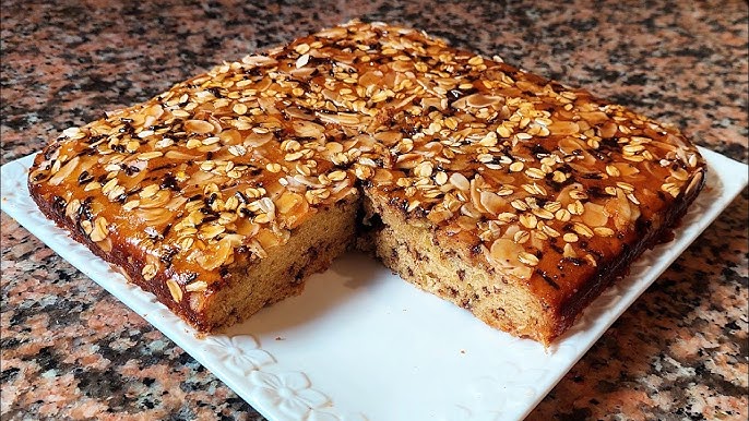 مقادير عمل كيكة شوفان بالموز